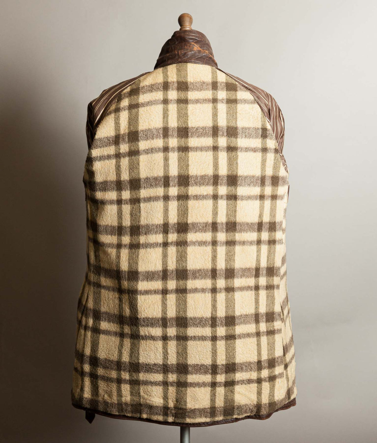 Vintage 1930s–40s French Cowhide Double-Breasted Motoring Coat