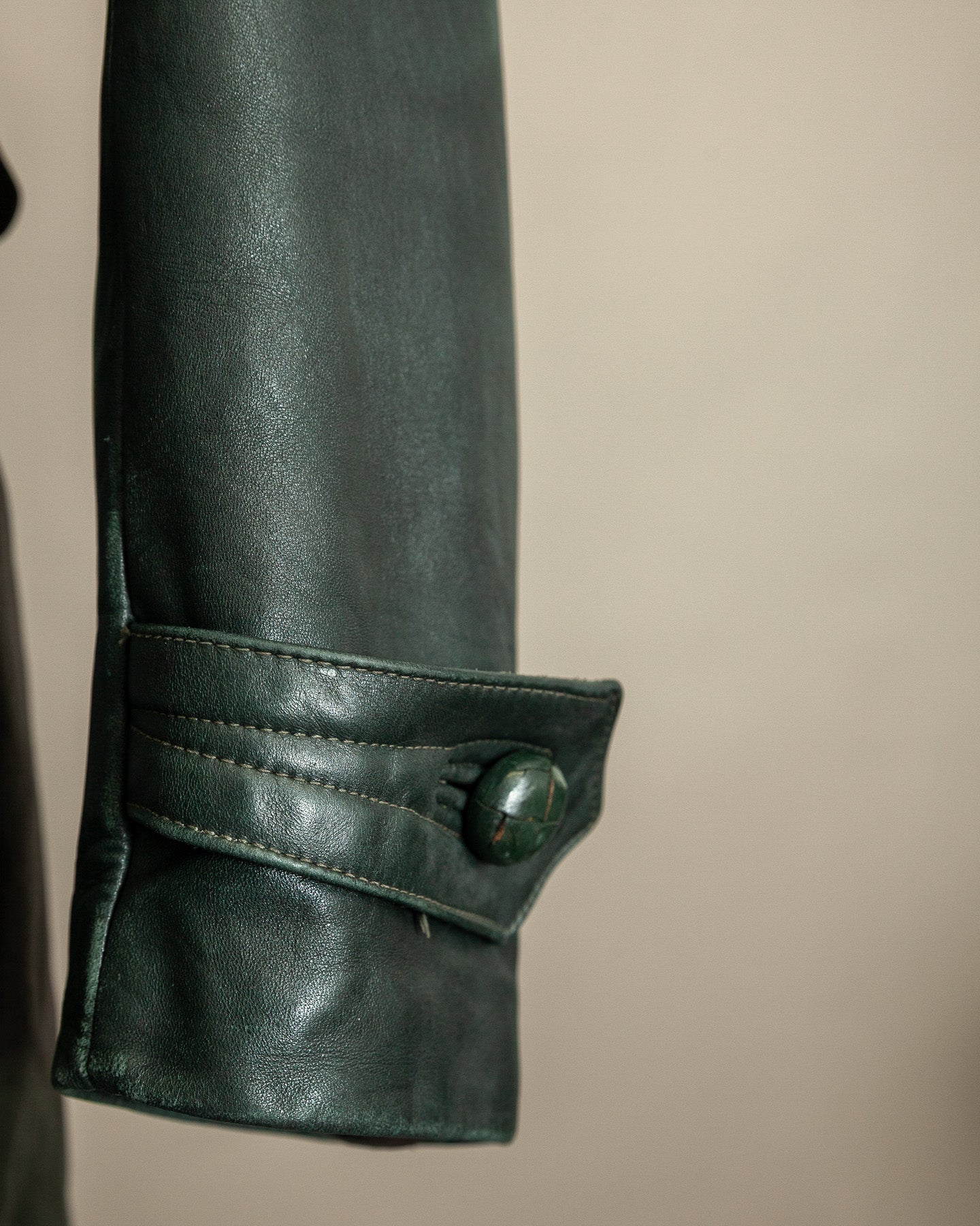 Vintage WW2 German Officers Leather Trench Coat