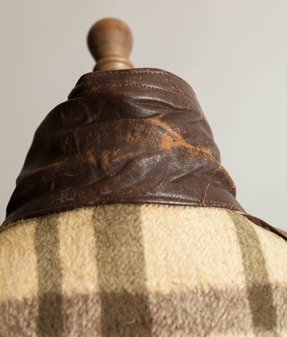 Vintage 1930s–40s French Cowhide Double-Breasted Motoring Coat