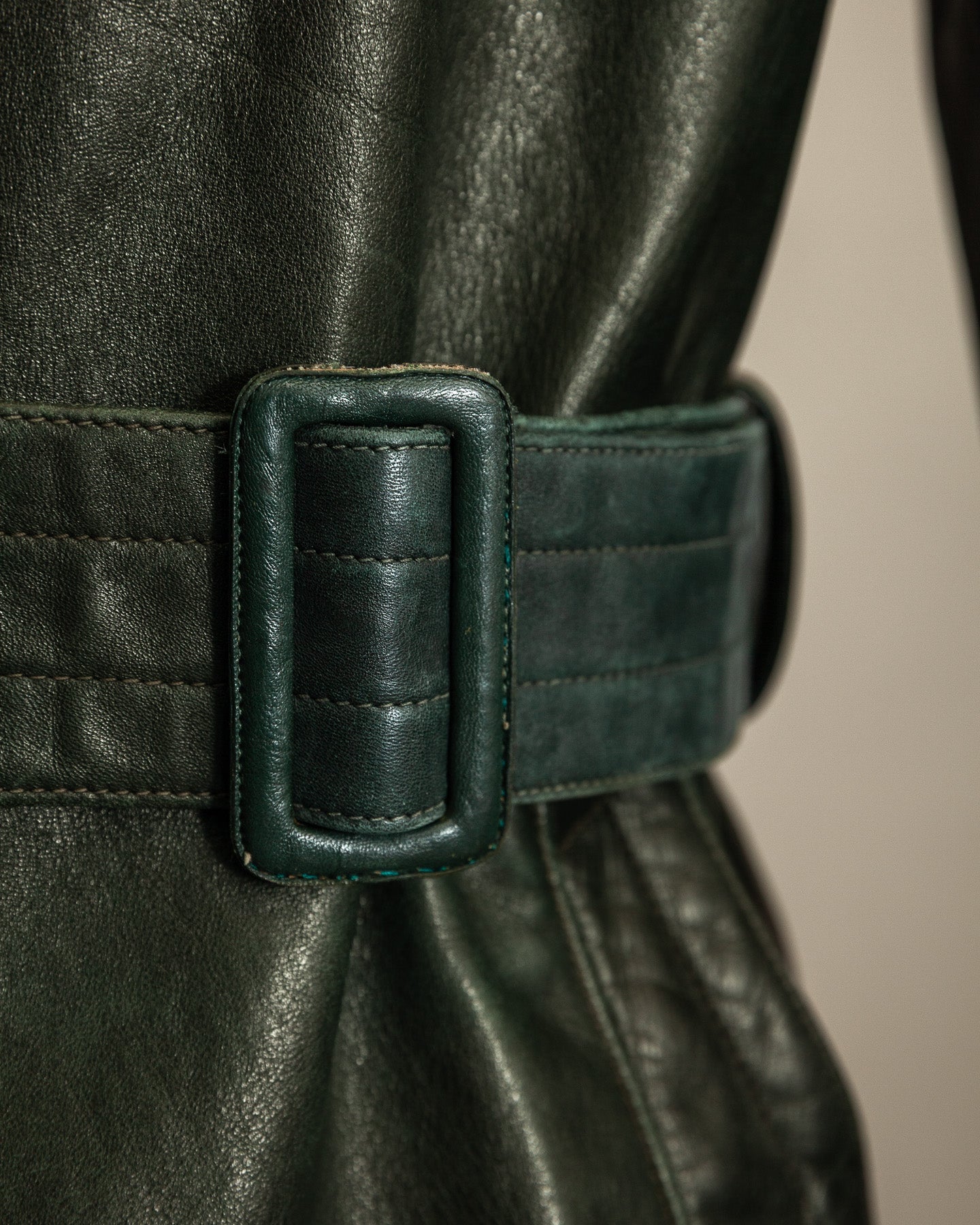 Vintage WW2 German Officers Leather Trench Coat
