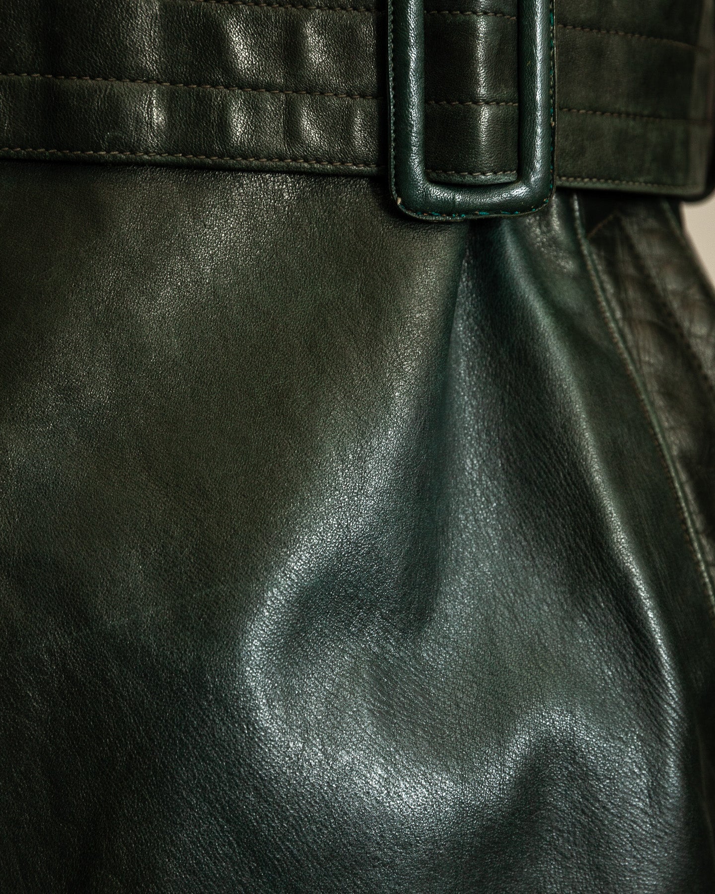 Vintage WW2 German Officers Leather Trench Coat