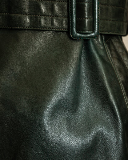 Vintage WW2 German Officers Leather Trench Coat