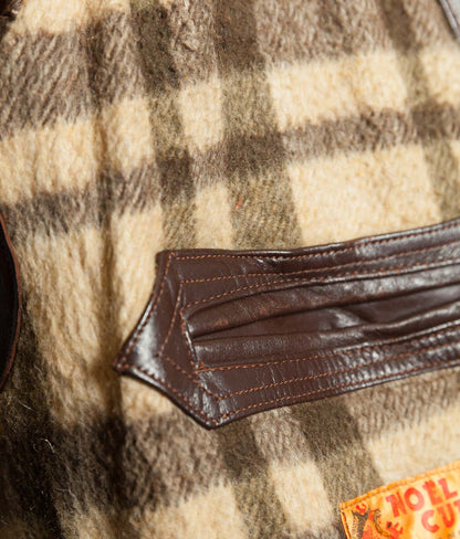 Vintage 1930s–40s French Cowhide Double-Breasted Motoring Coat