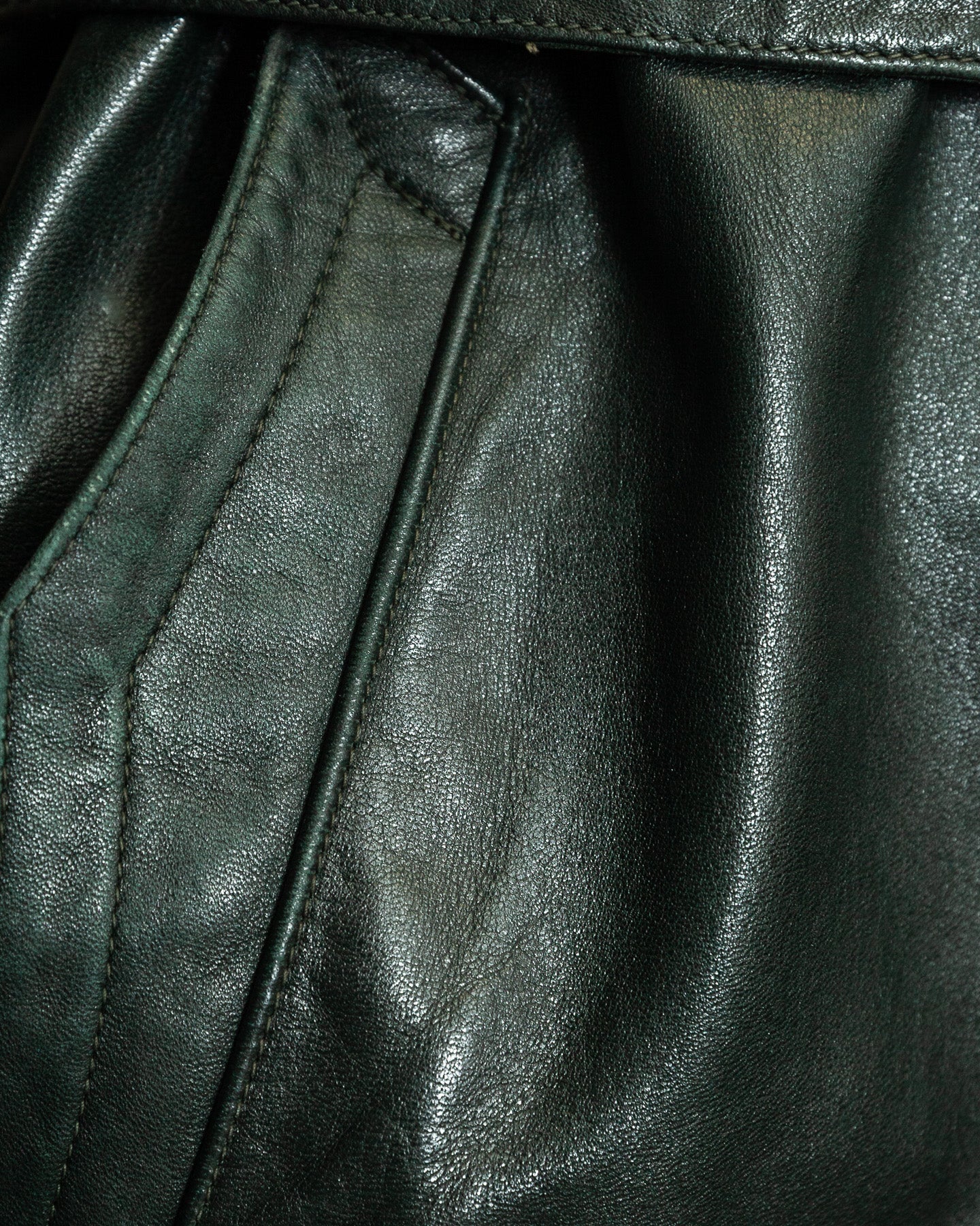Vintage WW2 German Officers Leather Trench Coat