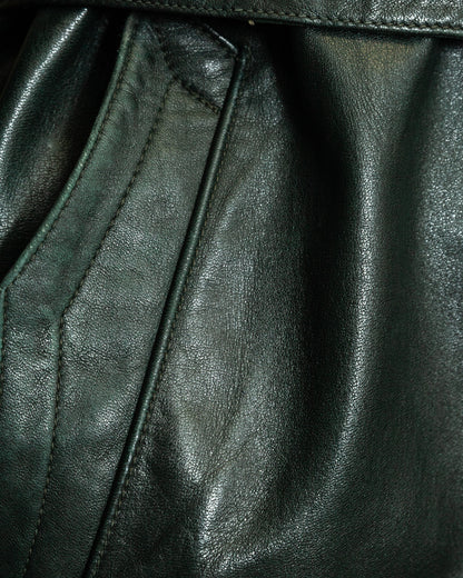 Vintage WW2 German Officers Leather Trench Coat