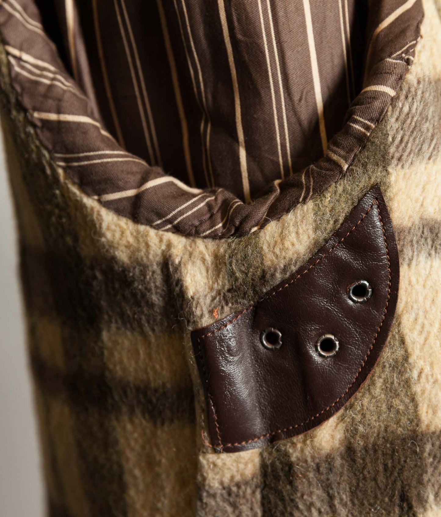 Vintage 1930s–40s French Cowhide Double-Breasted Motoring Coat