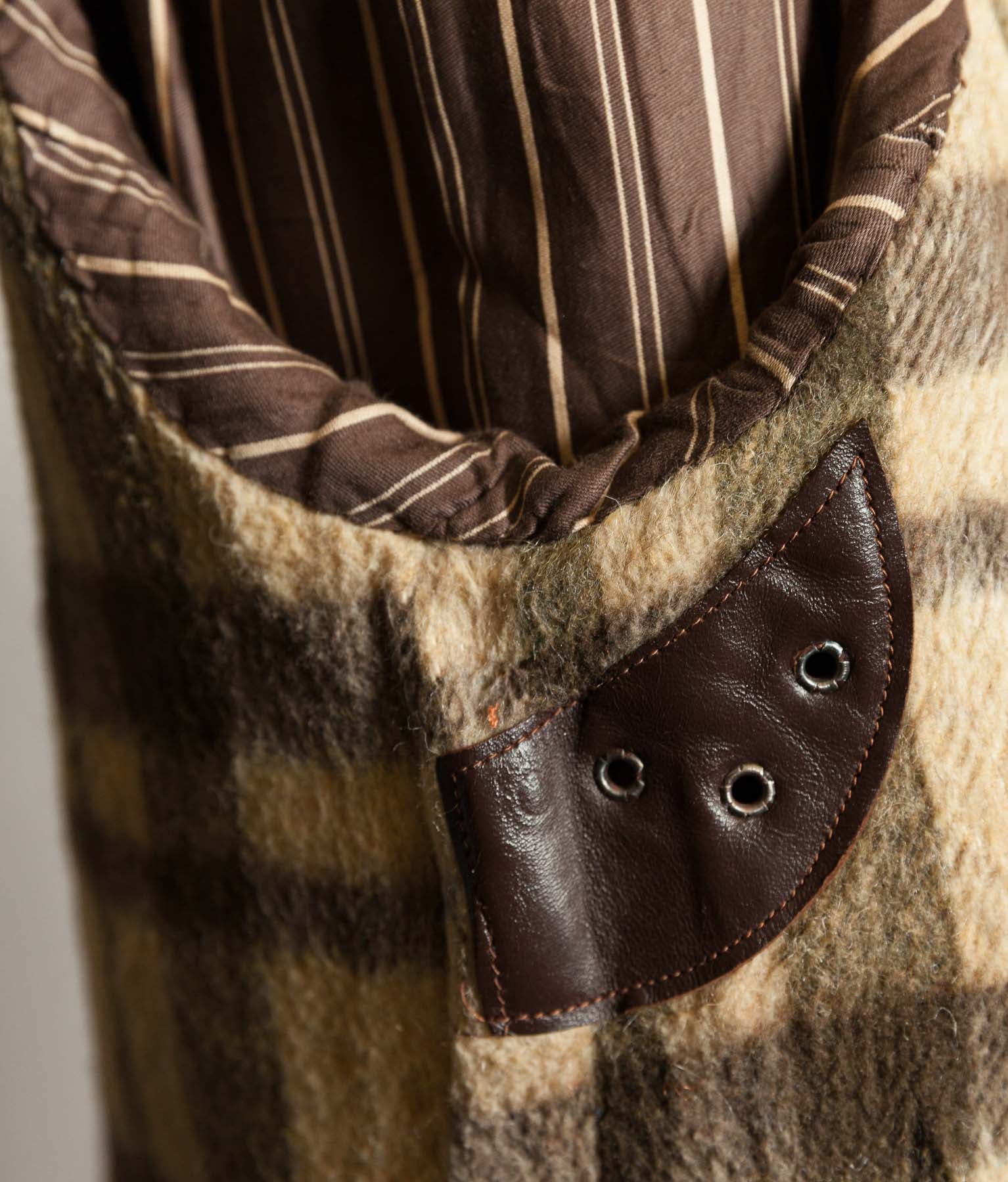 Vintage 1930s–40s French Cowhide Double-Breasted Motoring Coat