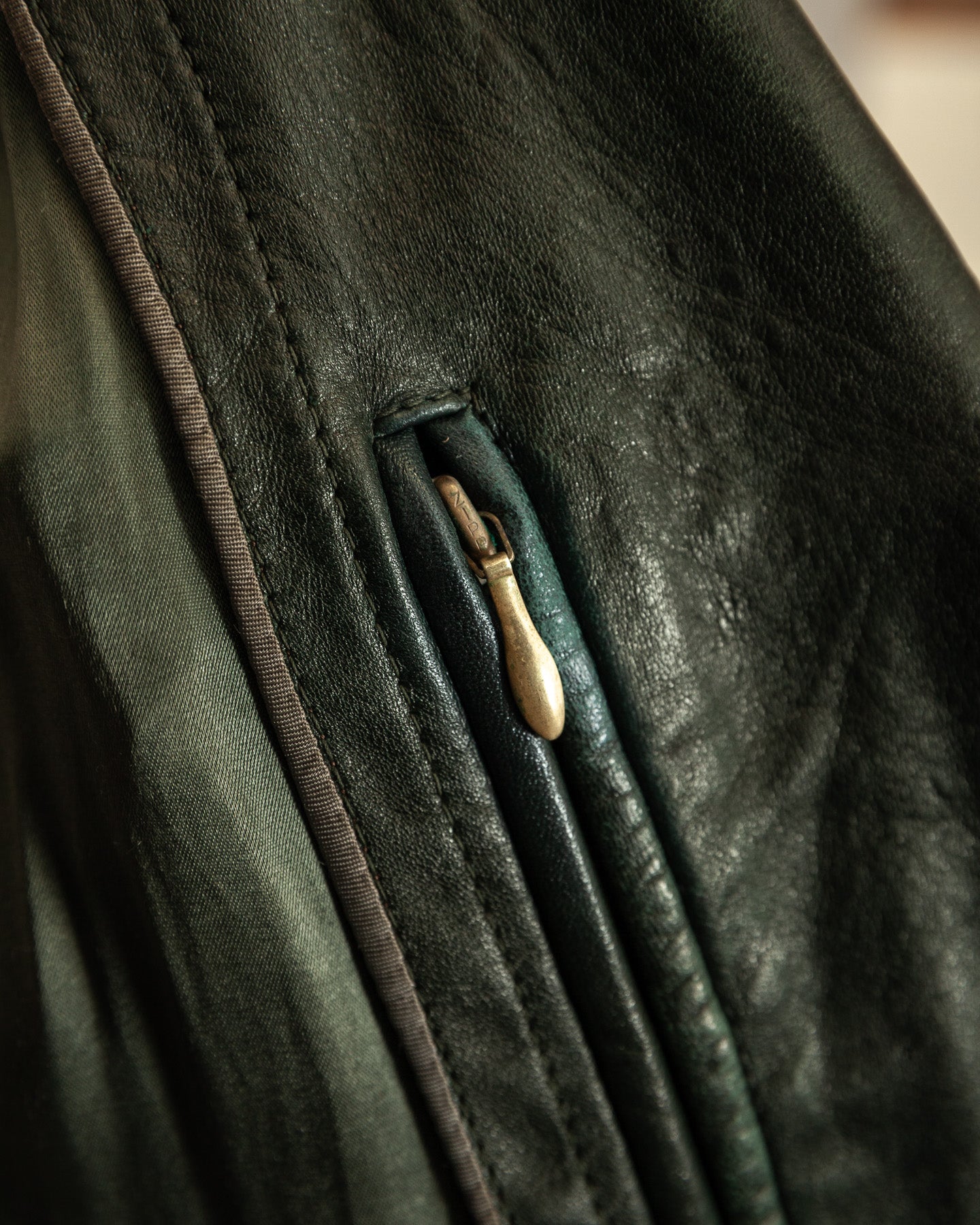 Vintage WW2 German Officers Leather Trench Coat