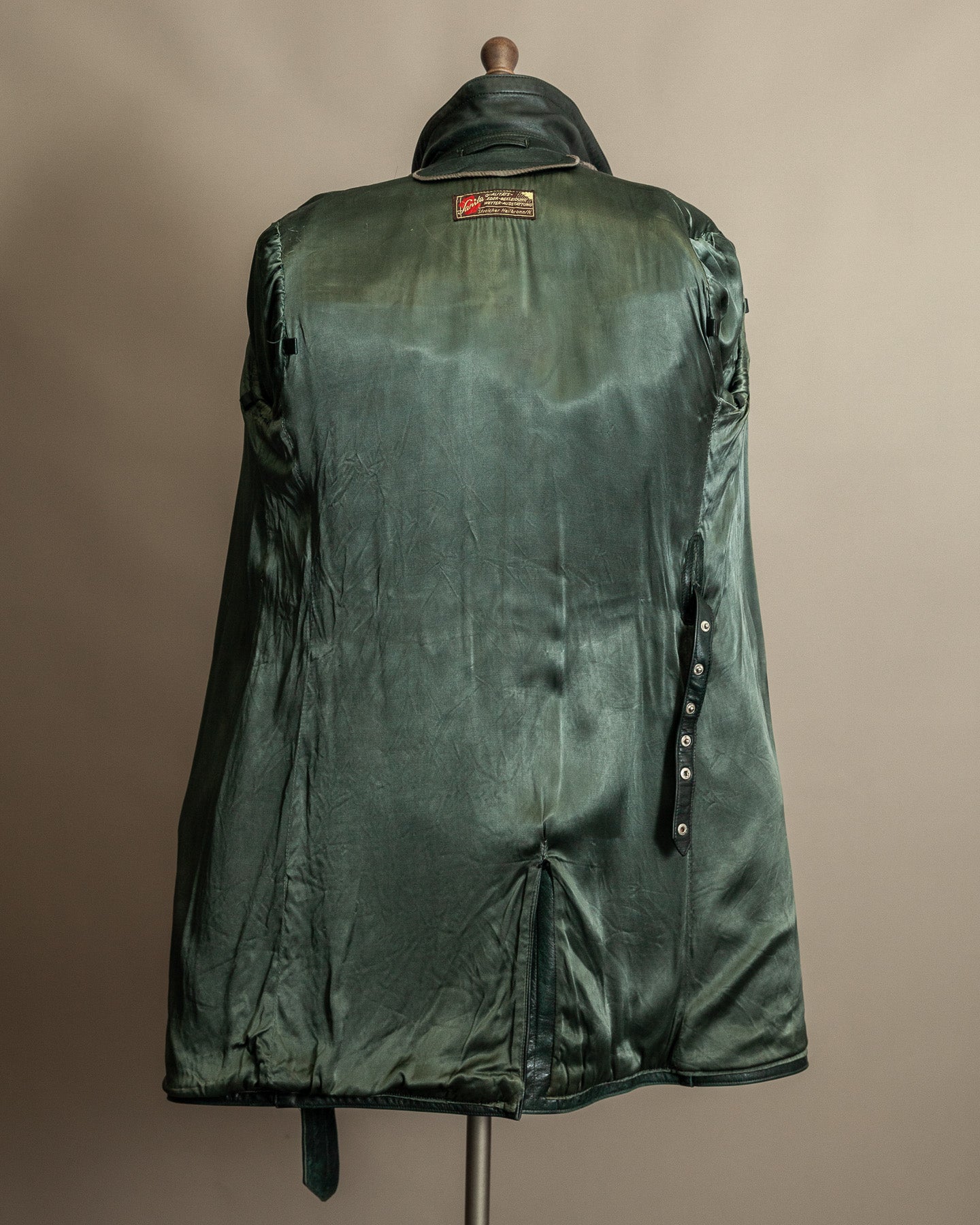 Vintage WW2 German Officers Leather Trench Coat