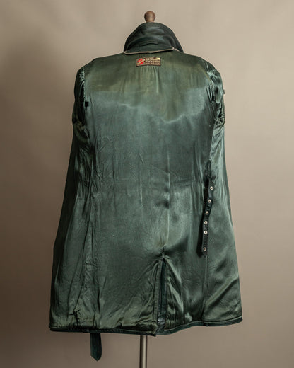 Vintage WW2 German Officers Leather Trench Coat