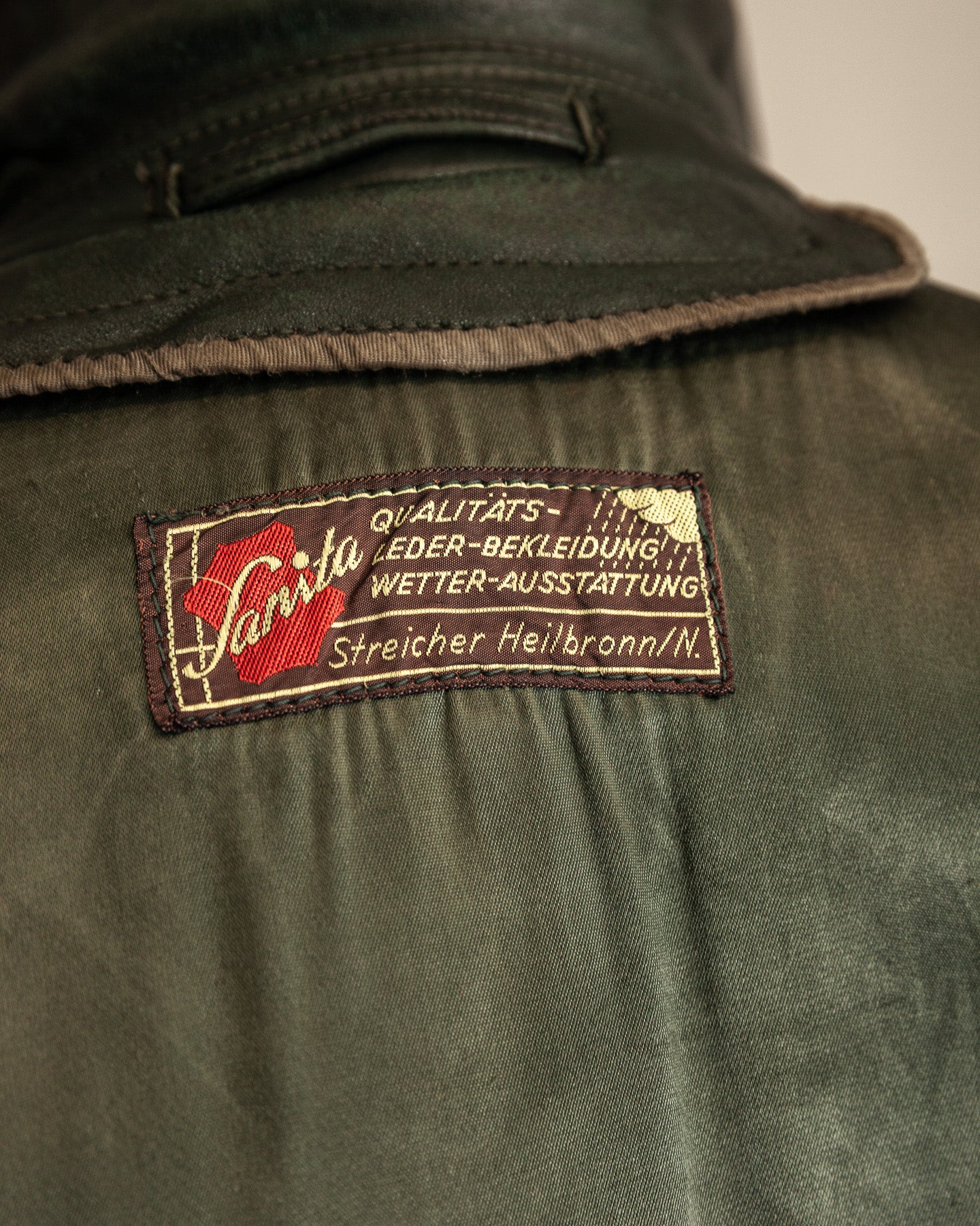 Vintage WW2 German Officers Leather Trench Coat