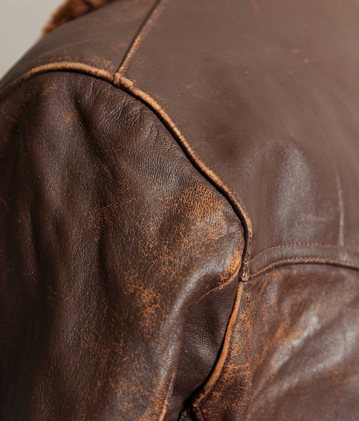 Vintage 1940s French ‘Canadienne’ Barnstormer Mackinaw Leather Coat