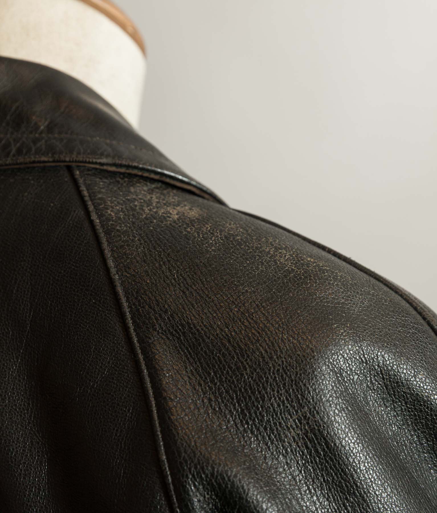 Vintage 1960s French Police Patrol Goatskin Leather Coat
