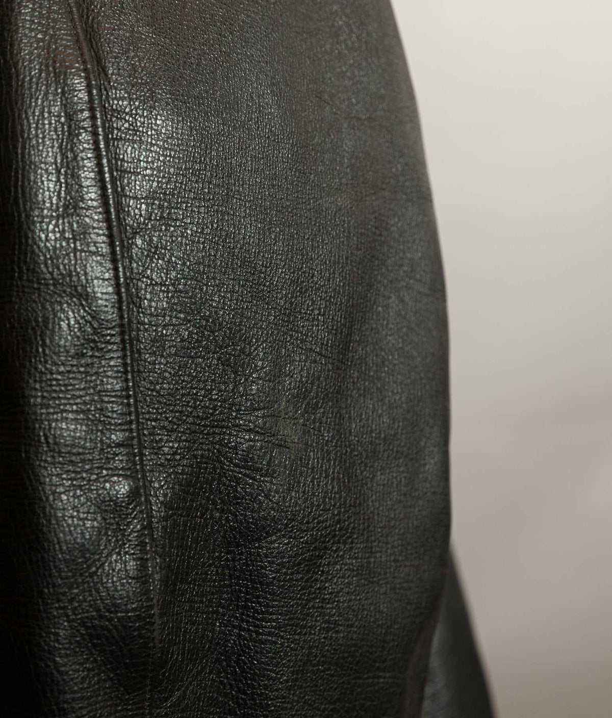 Vintage 1960s French Police Patrol Goatskin Leather Coat