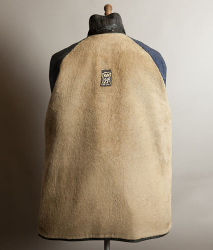 Vintage 1960s French Police Patrol Goatskin Leather Coat