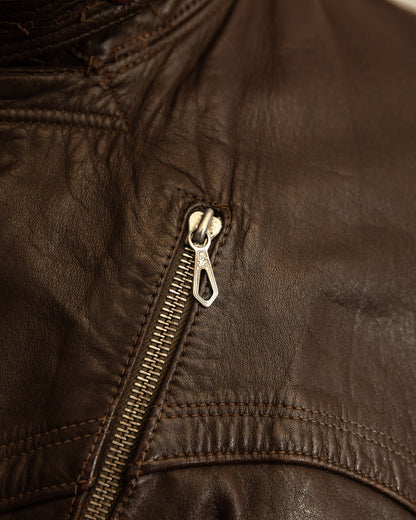 Vintage 1940s German Officer Horsehide Leather Trench Coat