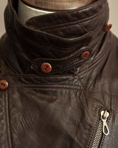 Vintage 1940s German Officer Horsehide Leather Trench Coat