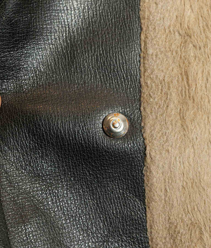 Vintage 1960s French Police Patrol Goatskin Leather Coat