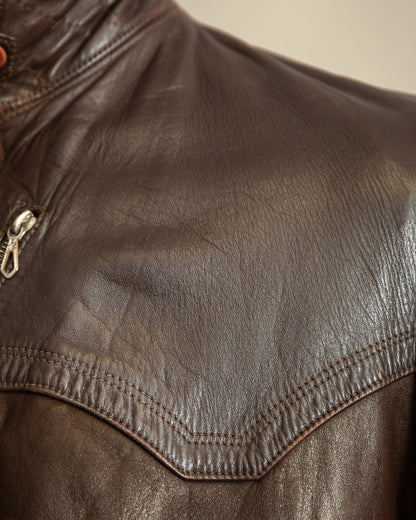 Vintage 1940s German Officer Horsehide Leather Trench Coat