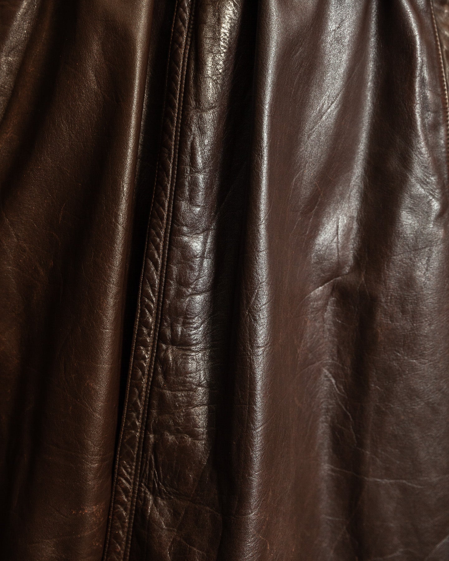 Vintage 1940s German Officer Horsehide Leather Trench Coat