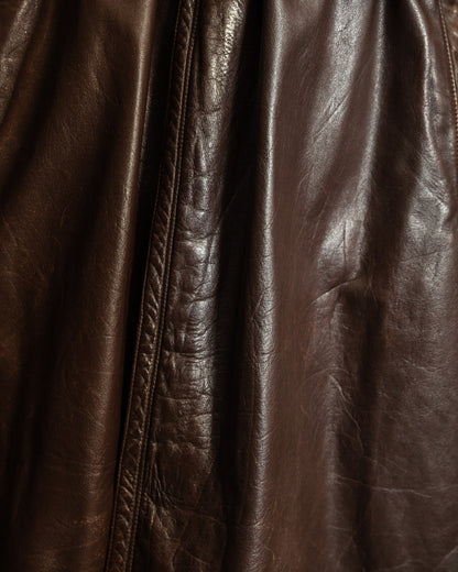 Vintage 1940s German Officer Horsehide Leather Trench Coat