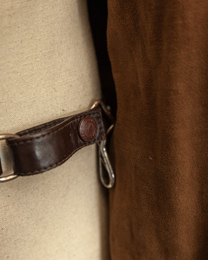 Vintage 1940s German Officer Horsehide Leather Trench Coat