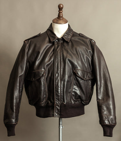 Vintage 1980s Schott A2 Naked Cowhide Leather Jacket 184SM