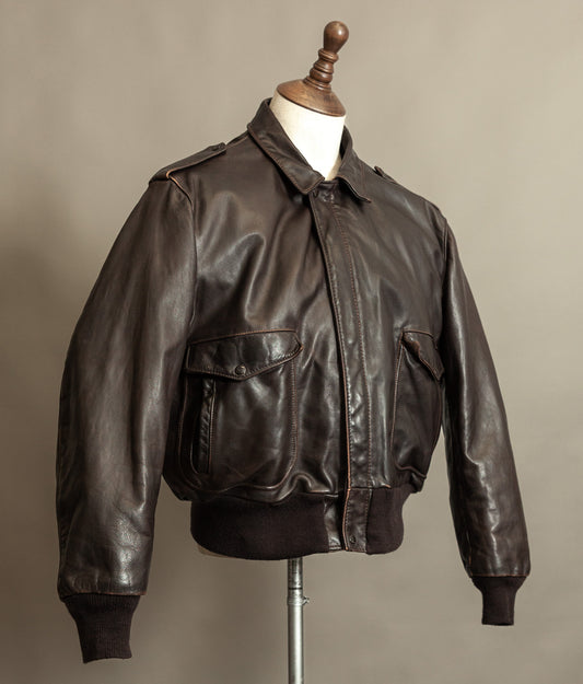 Vintage 1980s Schott A2 Naked Cowhide Leather Jacket 184SM