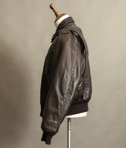 Vintage 1980s Schott A2 Naked Cowhide Leather Jacket 184SM