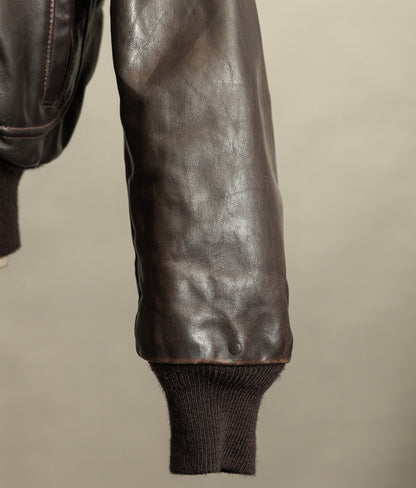 Vintage 1980s Schott A2 Naked Cowhide Leather Jacket 184SM