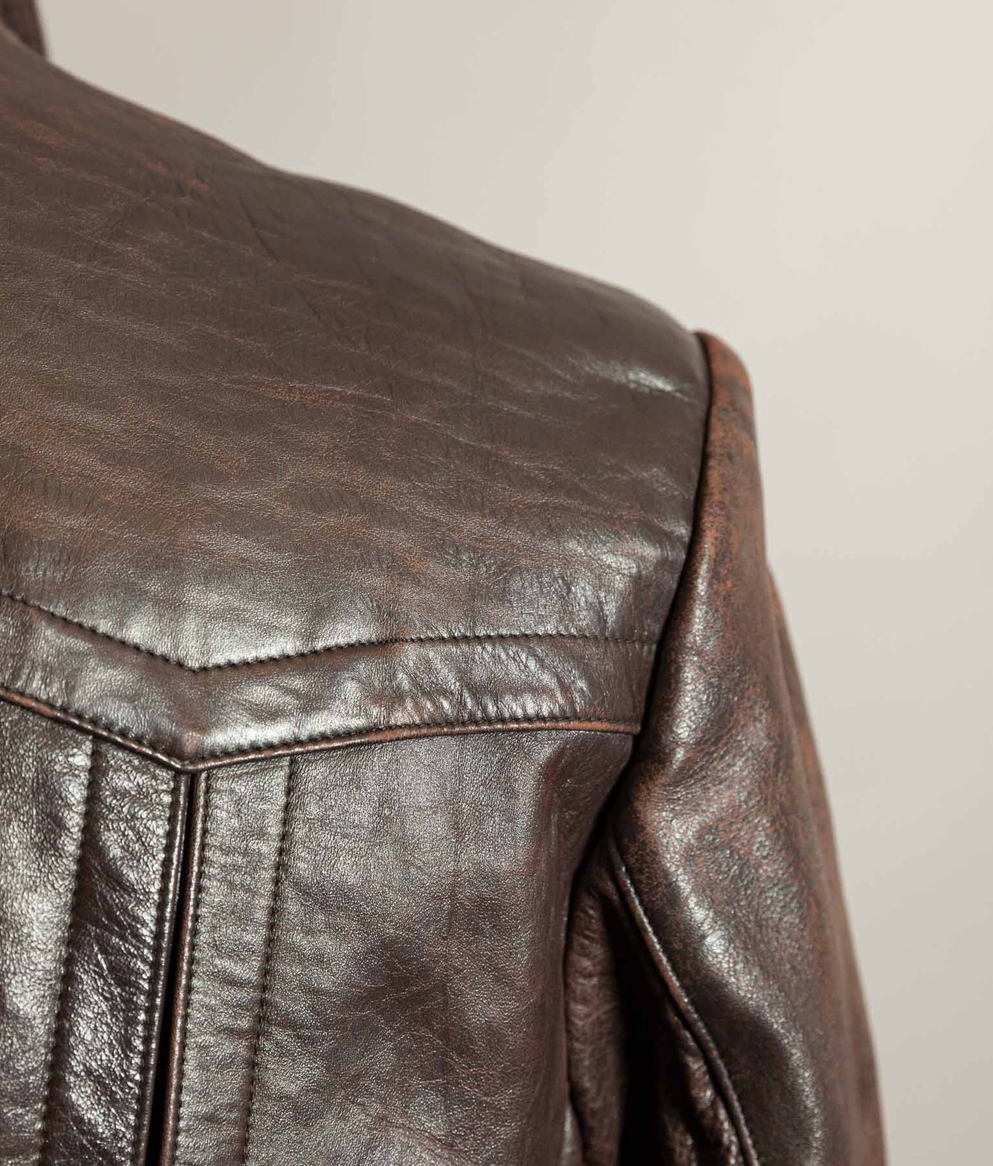 Vintage WWII 1940s German Officer Horsehide Leather Trench Coat