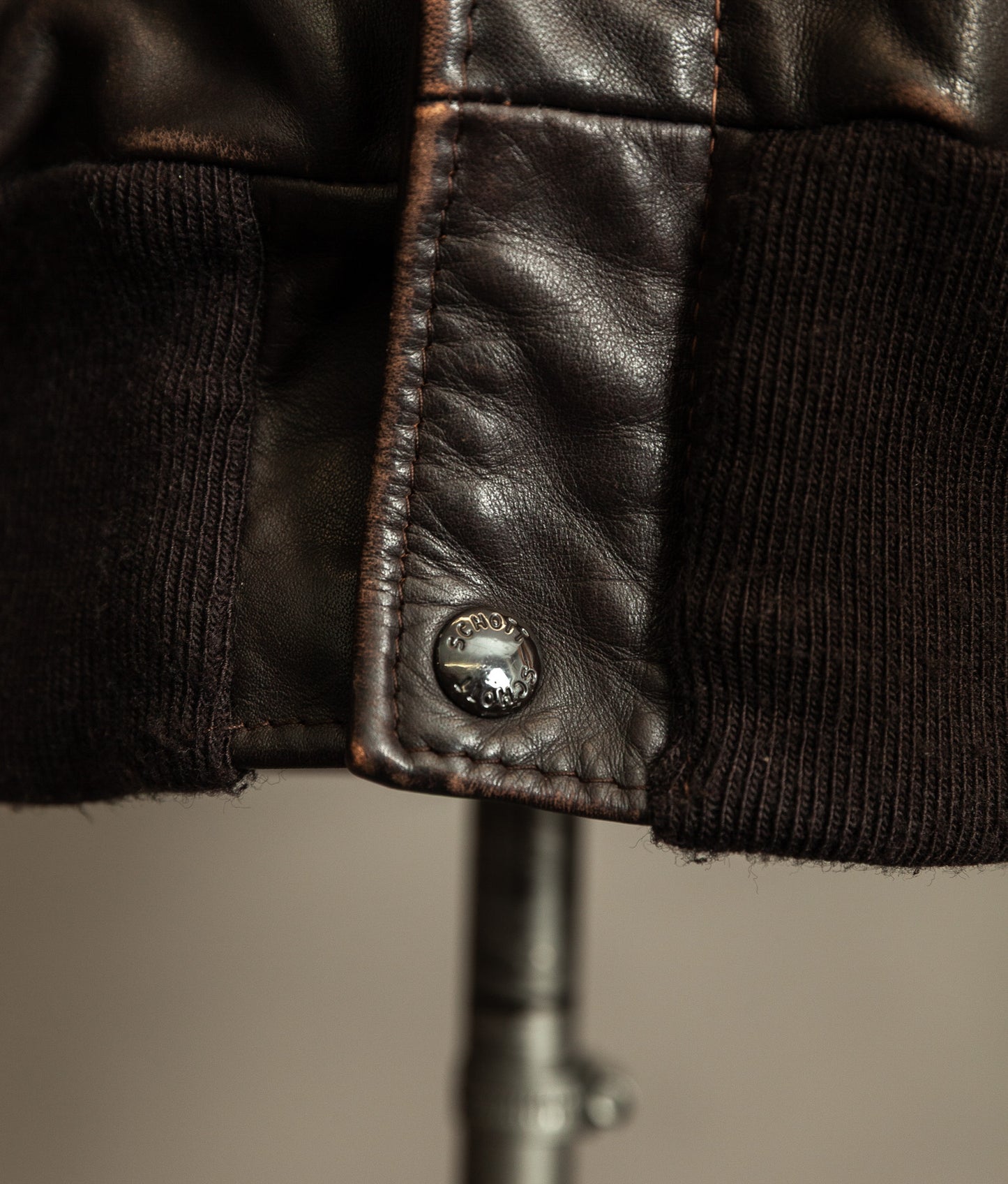 Vintage 1980s Schott A2 Naked Cowhide Leather Jacket 184SM