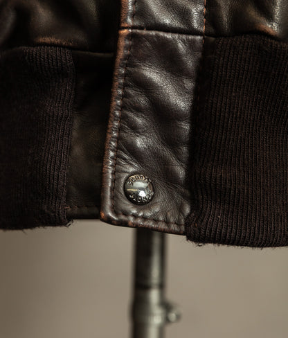 Vintage 1980s Schott A2 Naked Cowhide Leather Jacket 184SM