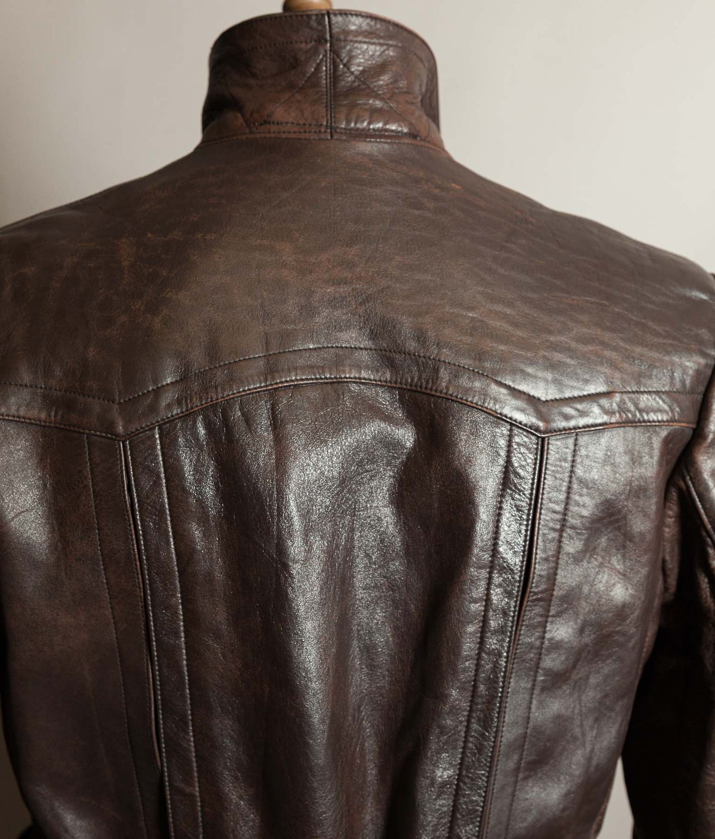 Vintage WWII 1940s German Officer Horsehide Leather Trench Coat