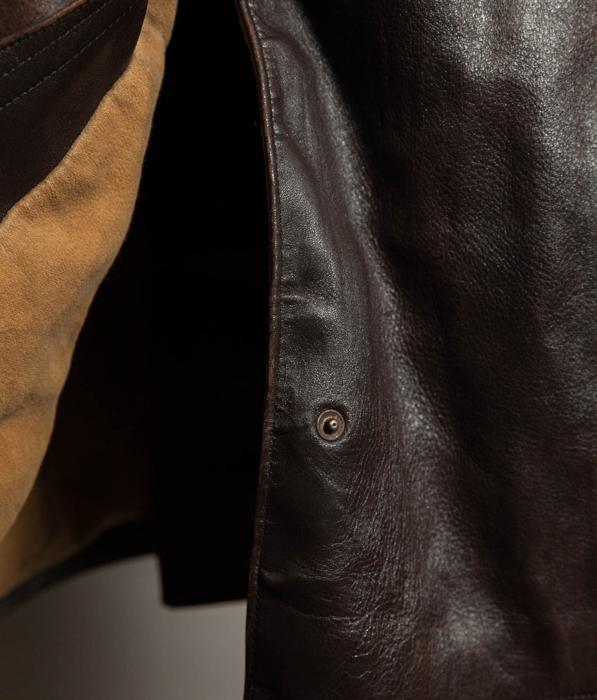 Vintage WWII 1940s German Officer Horsehide Leather Trench Coat