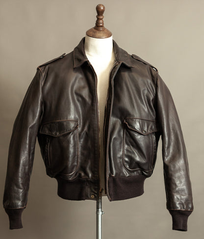 Vintage 1980s Schott A2 Naked Cowhide Leather Jacket 184SM