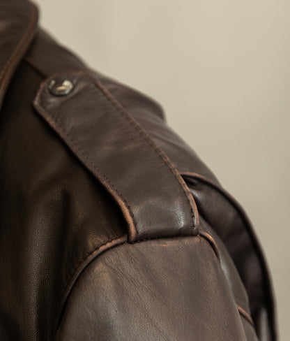 Vintage 1980s Schott A2 Naked Cowhide Leather Jacket 184SM
