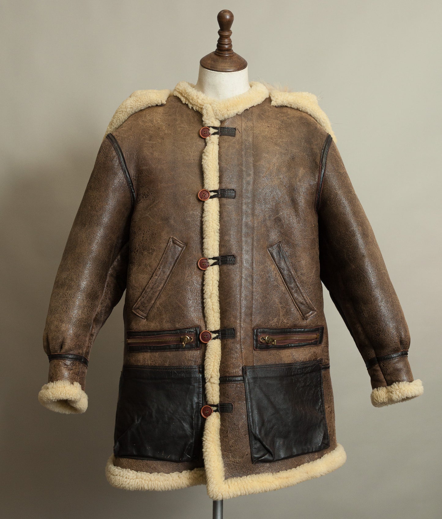 Vintage Avirex Sheepskin Flying Jacket USAAF Type B-7 Arctic Parka
