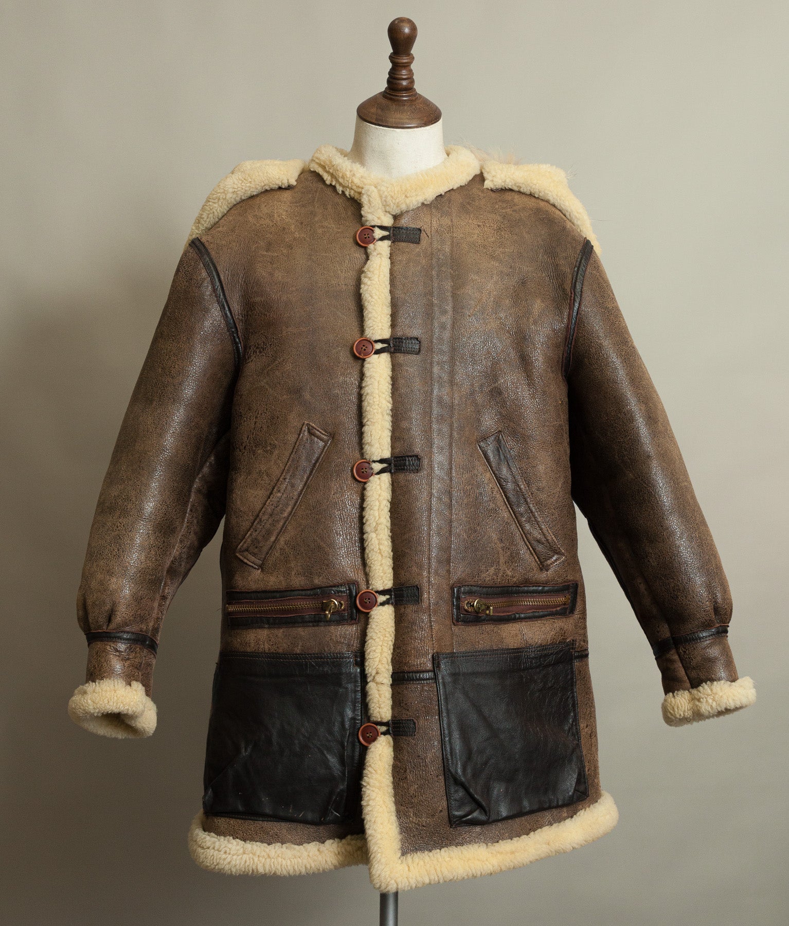 Vintage Avirex Sheepskin Flying Jacket USAAF Type B-7 Arctic Parka