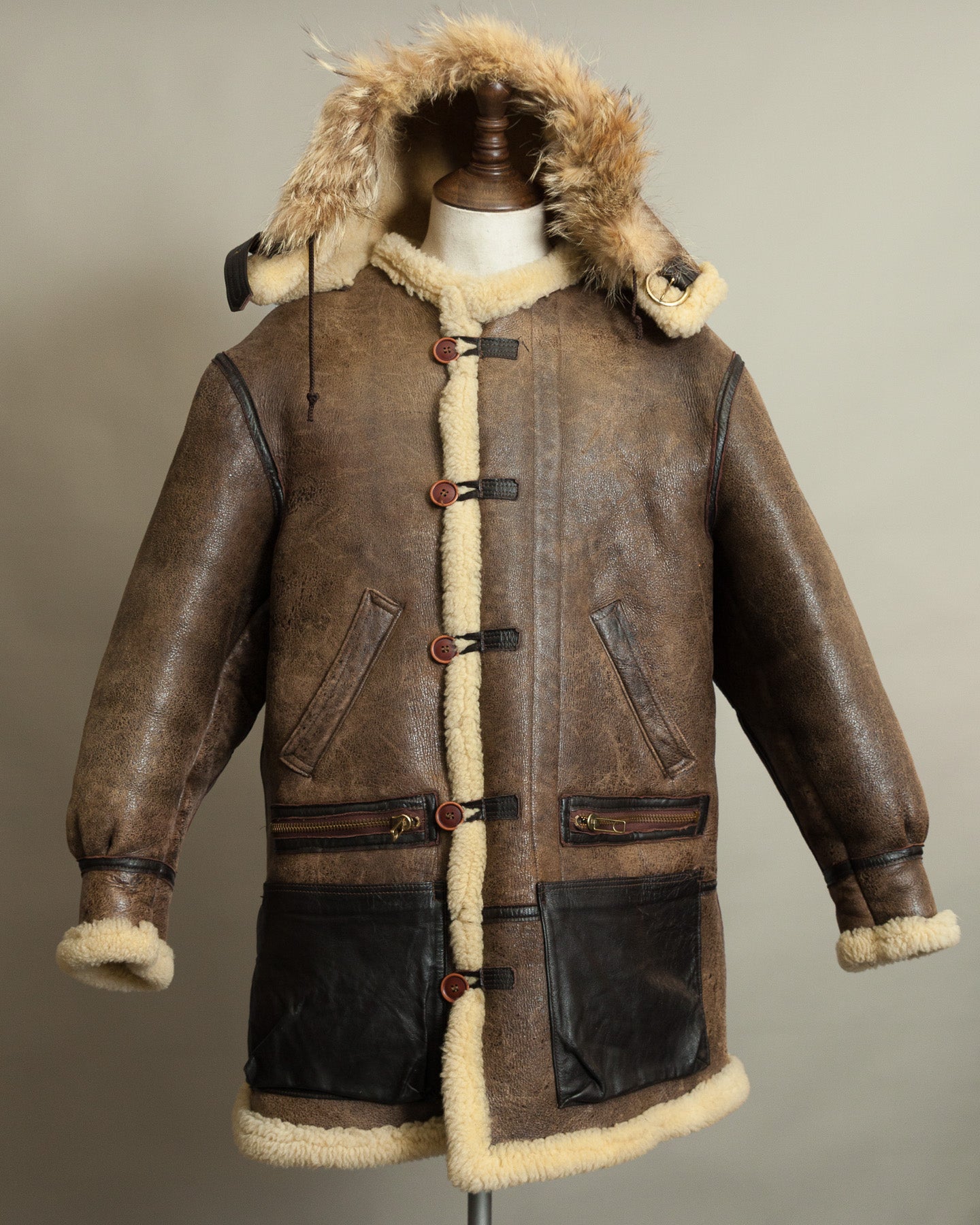 Vintage Avirex Sheepskin Flying Jacket USAAF Type B-7 Arctic Parka