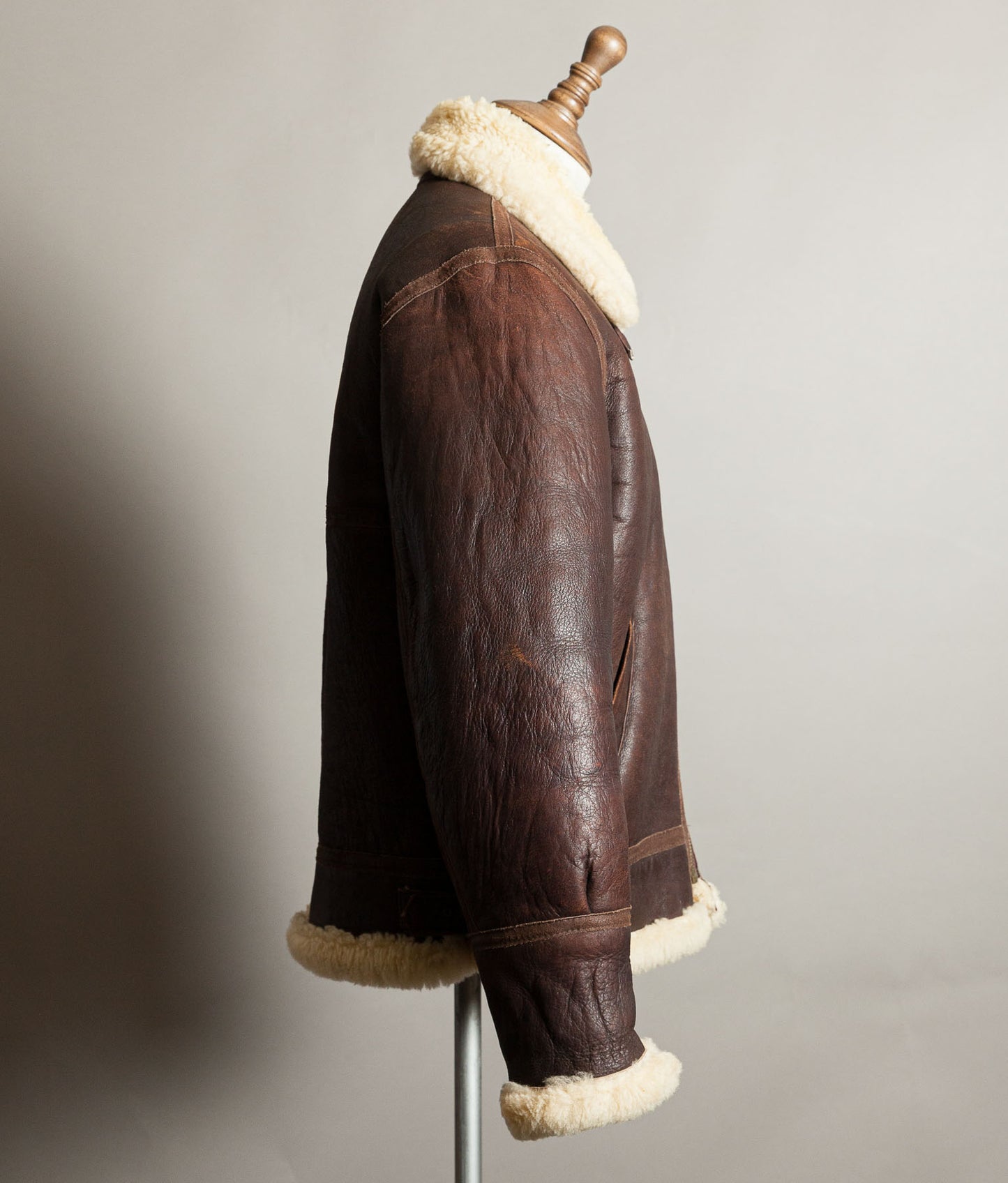 Vintage 1990s English B-3 Sheepskin Flying Jacket – Chestnut Brown