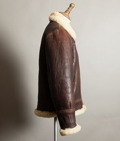 Vintage 1990s English B-3 Sheepskin Flying Jacket – Chestnut Brown