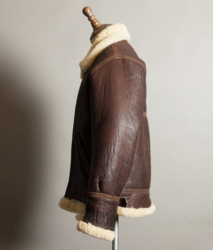 Vintage 1990s English B-3 Sheepskin Flying Jacket – Chestnut Brown