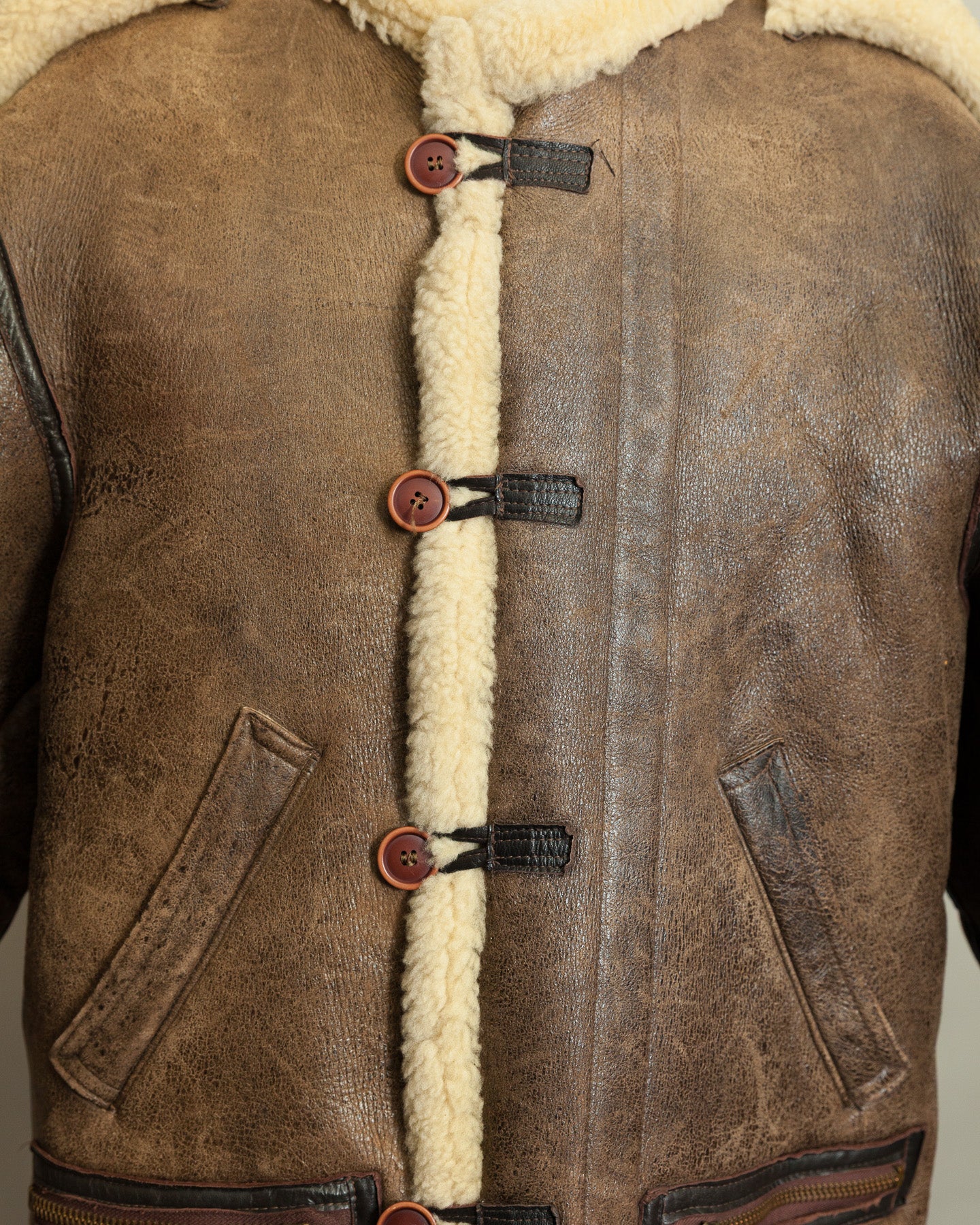 Vintage Avirex Sheepskin Flying Jacket USAAF Type B-7 Arctic Parka