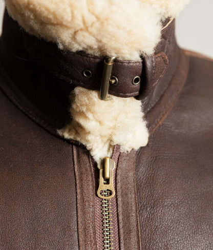 Vintage 1990s English B-3 Sheepskin Flying Jacket – Chestnut Brown