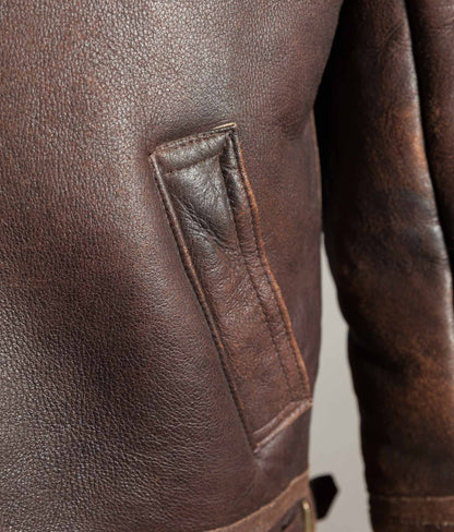 Vintage 1990s English B-3 Sheepskin Flying Jacket – Chestnut Brown