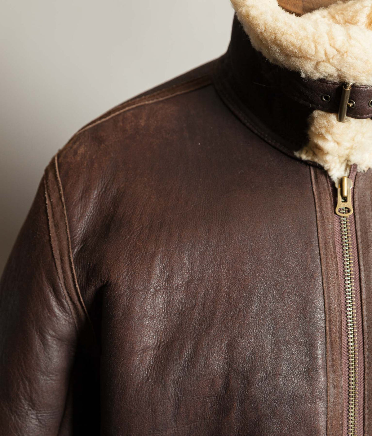 Vintage 1990s English B-3 Sheepskin Flying Jacket – Chestnut Brown