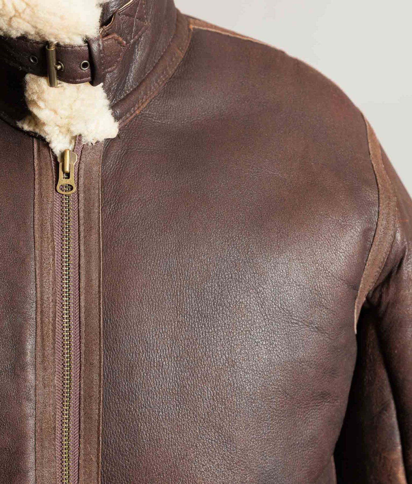 Vintage 1990s English B-3 Sheepskin Flying Jacket – Chestnut Brown