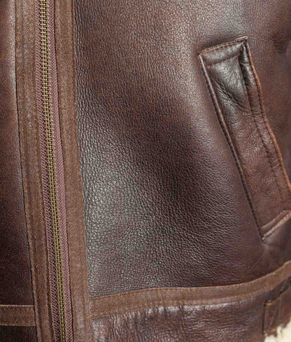 Vintage 1990s English B-3 Sheepskin Flying Jacket – Chestnut Brown