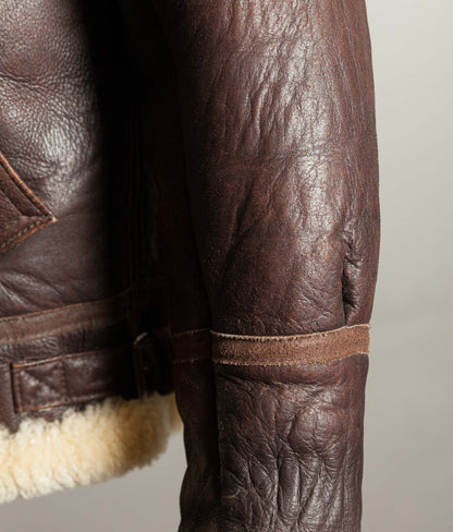 Vintage 1990s English B-3 Sheepskin Flying Jacket – Chestnut Brown